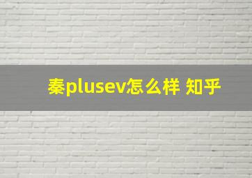 秦plusev怎么样 知乎